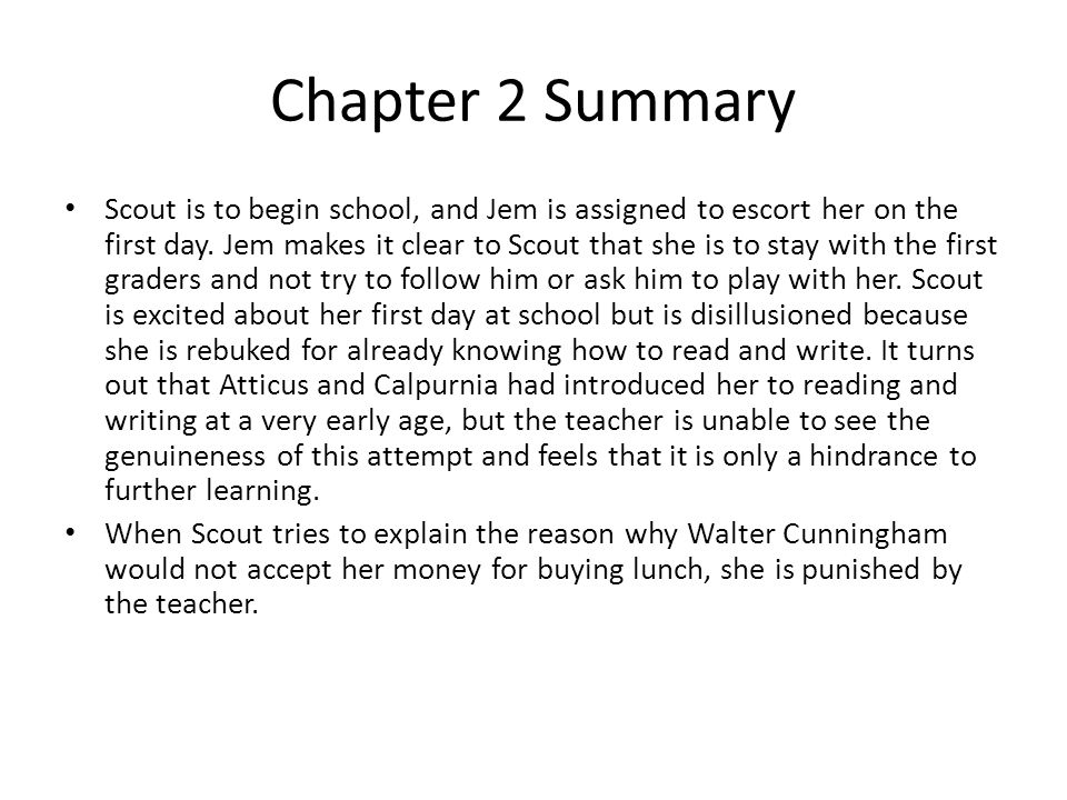 How Does One Write a Chapter Summary?